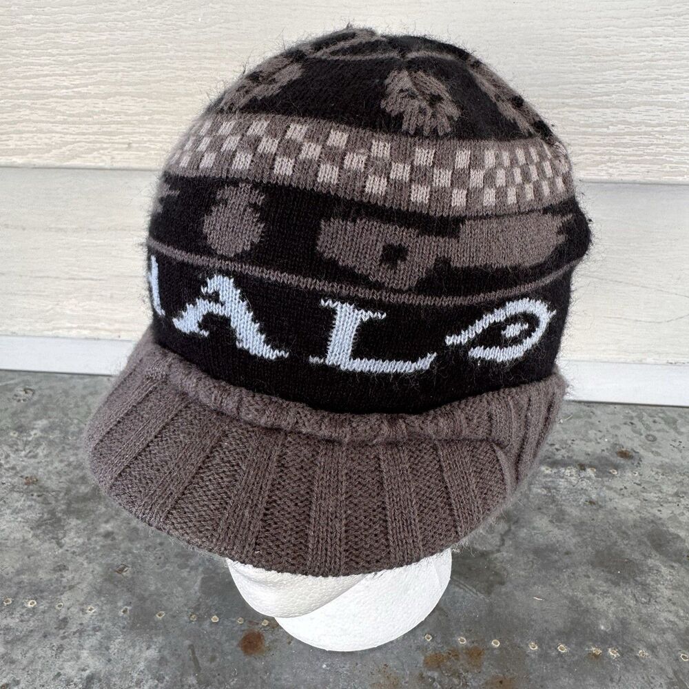Vintage Halo 3 2009 Beanie Bungie Black/Blue Skulls Microsoft Xbox 360